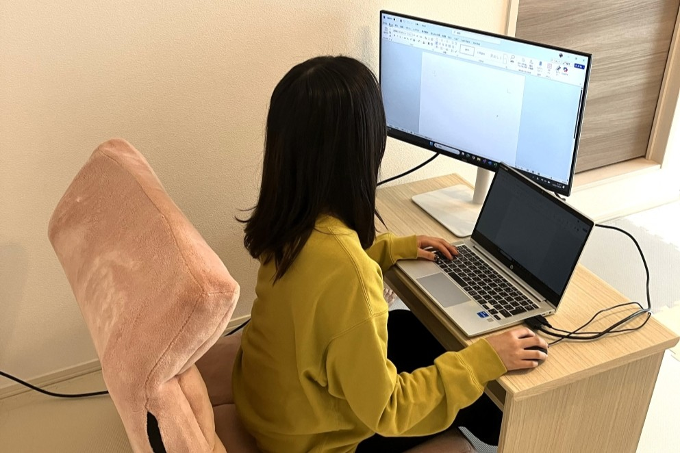 実際の在宅勤務の様子